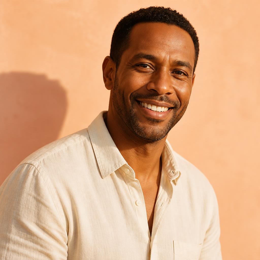Portrait of a confident man in warm natural light